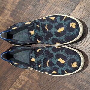 Rothy's Women's Slip-On Shoes - Navy, Green, and Gold